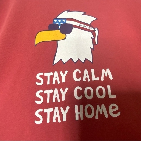 Life Is Good Crusher Crew Neck T Short Sleeve T-Shirt. Size Large. Burnt Red. - Picture 5 of 6